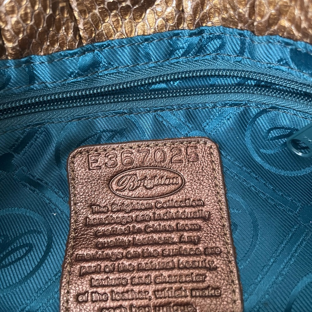 Brighton bronze colored bag with two handles